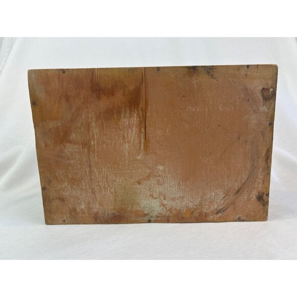 Vintage Handcrafted Wooden Heart Cutout Decorative Organizer Tray Box - Picture 11 of 14